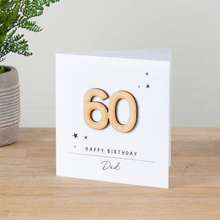 Wooden Numbers Big Birthday Card