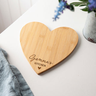 Personalised Heart Shaped Chopping Board