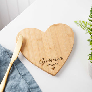 Personalised Heart Shaped Chopping Board