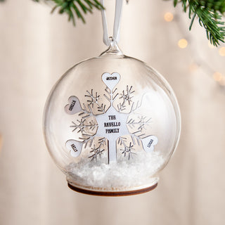 Metallic Family Snowflake Bauble