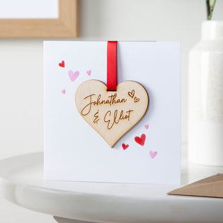 Watercolour Hearts Keepsake Card