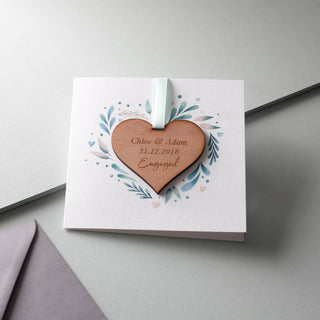 Engagement Keepsake Heart Card