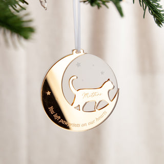 Cat & Moon Layered Acrylic Hanging Decoration