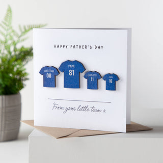 Family Football Shirts Card