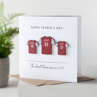 Family Football Shirts Card