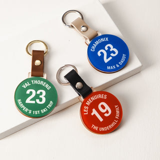 Ski Piste Marker Keyring