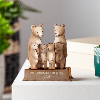 Family of Bears Wooden Keepsake