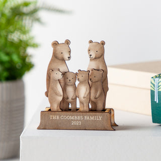 Family of Bears Wooden Keepsake