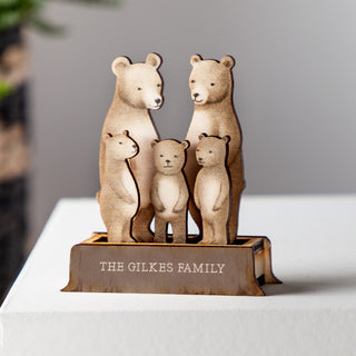 Family of Bears Wooden Keepsake