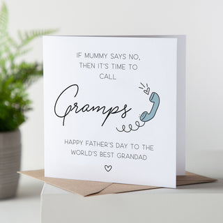 Phone Call to Dad Father's Day Card