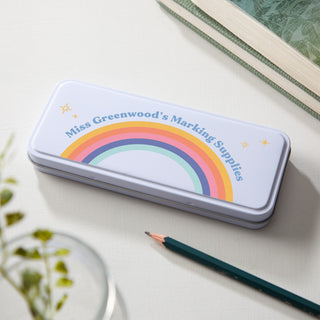 Rainbow Design Pencil Tin