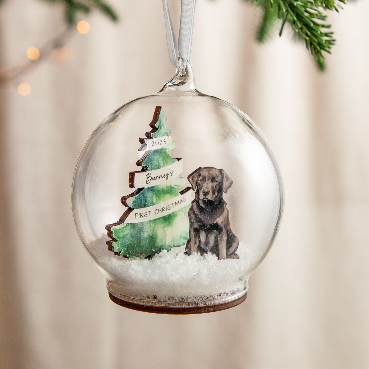 Personalised Dog and Christmas Tree Bauble – No Ordinary Gift