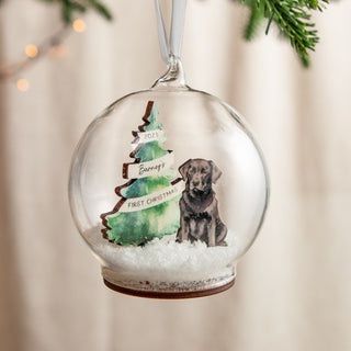 Personalised Dog and Christmas Tree Bauble