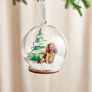 Personalised Dog and Christmas Tree Bauble