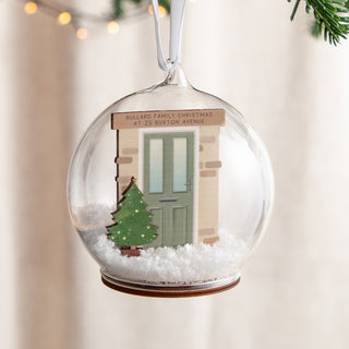 Personalised Layered Front Door Christmas Bauble