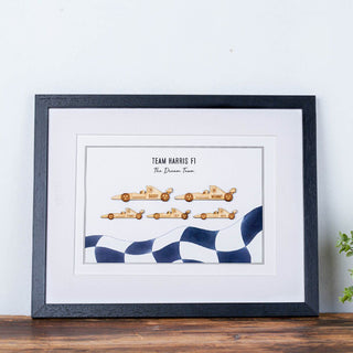 Personalised Family Race Car Print