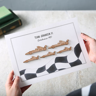 Personalised Family Race Car Print