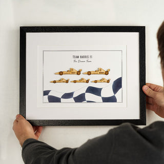 Personalised Family Race Car Print