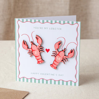 You're My Lobster Personalised Keepsake Card