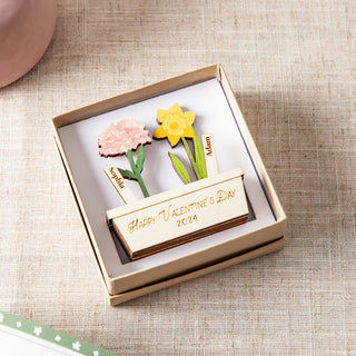 Couple's Birth Flower Mini Keepsake Gift