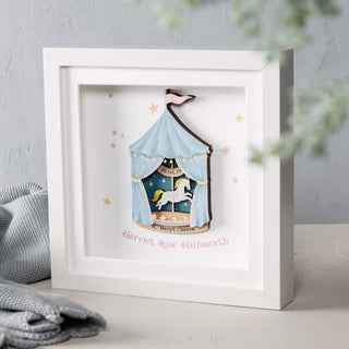 3D Carousel Christening Frame