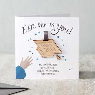 Hats Off To You' Graduation Keepsake Card