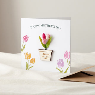 Paper Tulips 3D Planter Keepsake Card