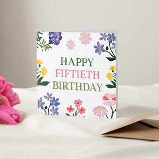 Bright Florals Personalised Mother's Day Card