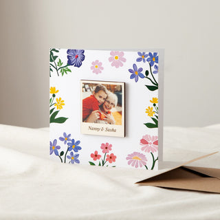 Bright Florals Photo Magnet Keepsake Mother's Day Card