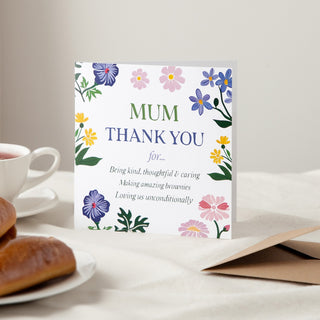 Bright Florals "Thank You Mum" Mother's Day Card