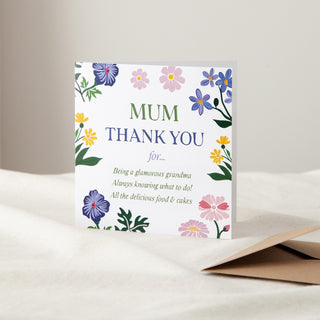 Bright Florals "Thank You Mum" Mother's Day Card