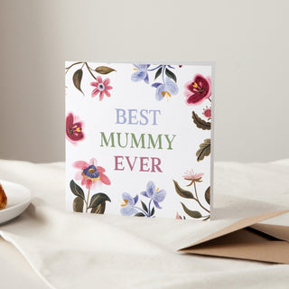 Illustrated Florals Personalised Mother's Day Card