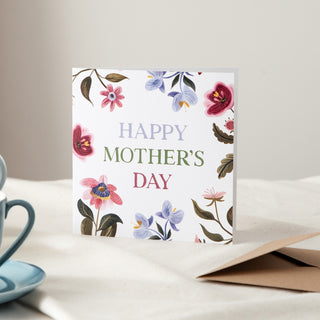 Illustrated Florals Personalised Mother's Day Card