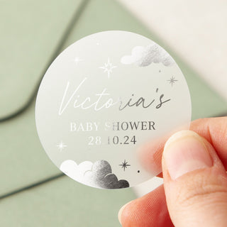 51mm Celestial Foiled Baby Shower Stickers