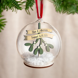 Mistletoe Couples Christmas Bauble