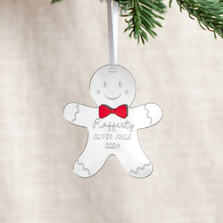 Personalised Festive Gingerbread Man Christmas Decoration