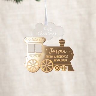 Festive Train First Christmas Hanging Decoration