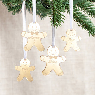 Set of Gingerbread Family Christmas Decorations