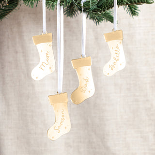 Set of Family Stockings Christmas Decorations