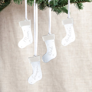 Set of Family Stockings Christmas Decorations