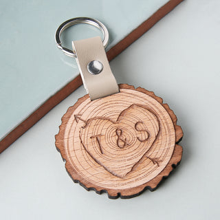 Tree Slice Keyring