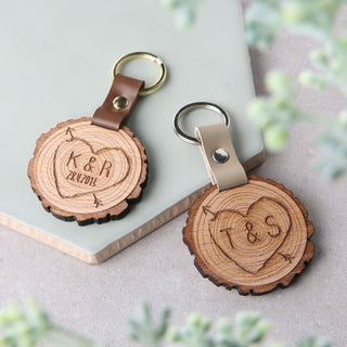 Tree Slice Keyring