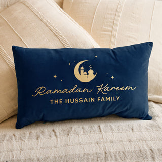 Personalised Ramadan & Eid Celebration Velvet Cushion