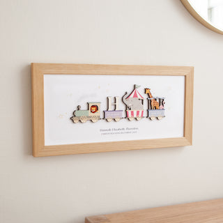 Animal Circus Train New Baby Details Print