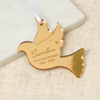Dove Silhouette Remembrance Christmas Decoration