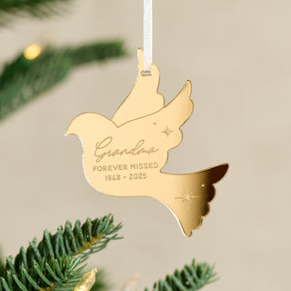 Dove Silhouette Remembrance Christmas Decoration