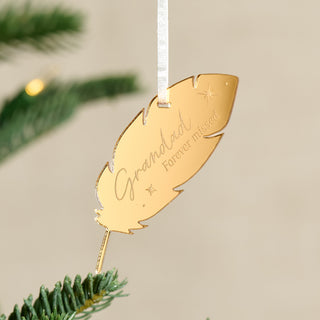 Feather Silhouette Remembrance Christmas Decoration