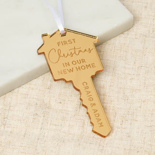 Personalised House Key Christmas Decoration