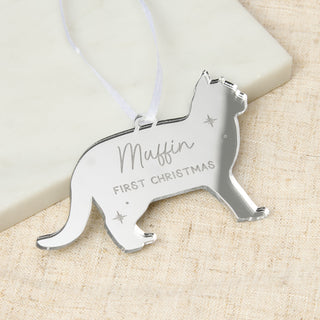 Cat Silhouette Christmas Decoration