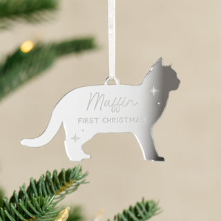 Cat Silhouette Christmas Decoration